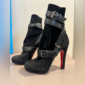 Suede Louboutin Boots